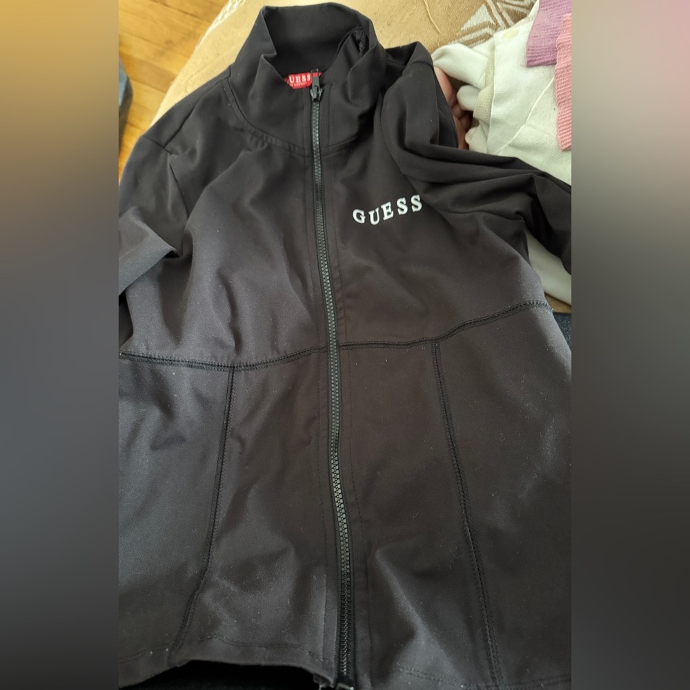 GUESS Black Full-Zip Jacket